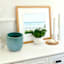 Oh Joy! Indoor Mila Teal Ribbed Planter, 6"