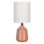Orange Ceramic Mini Table Lamp with Shade, 12"