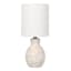 White Ribbed Mini Table Lamp with Shade, 12"