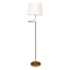 Gold Metal Swivel Arm Floor Lamp, 63"