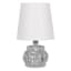 Providence Clear Glass Spindle Mini Table Lamp with Shade, 13"