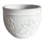 White Flora Outdoor Planter, Medium