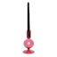 Pink Bubble Glass Taper Candle Holder, 6"