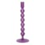 Purple Bubble Glass Taper Candle Holder, 11"