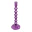 Purple Bubble Glass Taper Candle Holder, 11"
