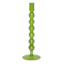 Green Bubble Glass Taper Candle Holder, 11"