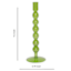 Green Bubble Glass Taper Candle Holder, 11"