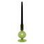 Green Bubble Glass Taper Candle Holder, 6"