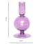 Purple Bubble Glass Taper Candle Holder, 6"
