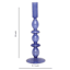 Blue Bubble Glass Taper Candle Holder, 10"