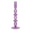 Purple Bubble Glass Taper Candle Holder, 10"