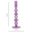 Purple Bubble Glass Taper Candle Holder, 10"