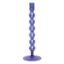 Blue Bubble Glass Taper Candle Holder, 11"