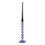 Blue Bubble Glass Taper Candle Holder, 11"