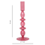 Pink Bubble Glass Taper Candle Holder, 10"