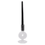 Clear Bubble Glass Taper Candle Holder, 6"