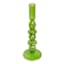Green Bubble Glass Taper Candle Holder, 10"