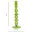 Green Bubble Glass Taper Candle Holder, 10"