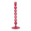 Pink Bubble Glass Taper Candle Holder, 11"