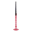 Pink Bubble Glass Taper Candle Holder, 11"
