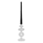 Clear Bubble Glass Taper Candle Holder, 9"