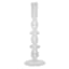 Clear Bubble Glass Taper Candle Holder, 10"