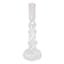 Clear Bubble Glass Taper Candle Holder, 10"