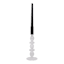 Clear Bubble Glass Taper Candle Holder, 10"