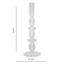 Clear Bubble Glass Taper Candle Holder, 10"