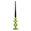 Green Bubble Glass Taper Candle Holder, 9"