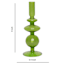 Green Bubble Glass Taper Candle Holder, 9"