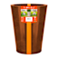 Genebra Coffee Brown Marble Effect Outdoor Planter, Medium