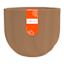 Ochre Spello Ondulato Planter, 6"