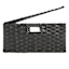 Black Paper Rope Rectangle Storage Basket with Lid, Large