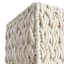 Chunky White Rectangle Fabric Storage Basket, Large
