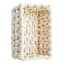 Chunky White Rectangle Fabric Storage Basket, Small