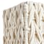 Chunky White Rectangle Fabric Storage Basket, Small