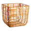 Found & Fable Brown Natural Square Rattan Storage Basket, Small