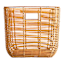Found & Fable Brown Natural Square Rattan Storage Basket, Small