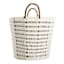 Found & Fable White Paper Rope Round Basket, Small