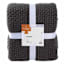 Honeybloom Dark Grey Sweater Knit Bed Blanket, King