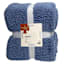 Honeybloom Blue Cozy Knit Bed Blanket, King
