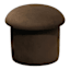Mushroom Storage Ottoman, Brown