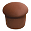Mushroom Storage Ottoman, Rust