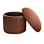 Mushroom Storage Ottoman, Rust