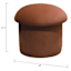 Mushroom Storage Ottoman, Rust