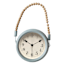 Honeybloom Blue Metal Wall Clock, 9x14