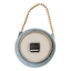 Honeybloom Blue Metal Wall Clock, 9x14