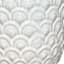 Indoor White Scalloped Planter, Small