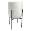 White Planter with Metal Stand, Medium